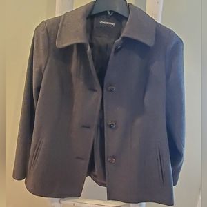 London Fog Grey Womans Peacoat Jacket. Size Medium.